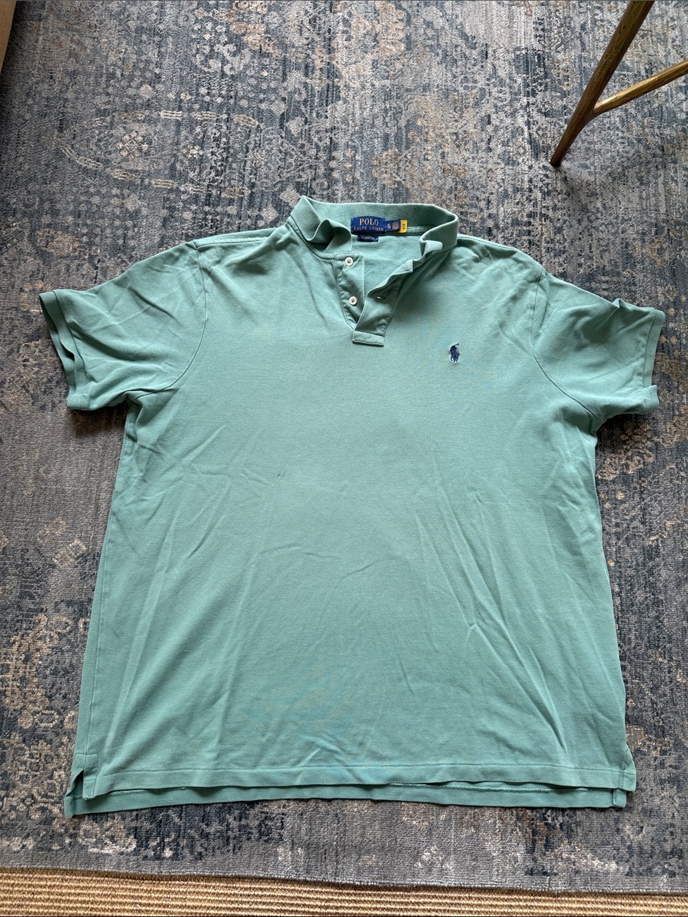 Polo by Ralph Lauren Men's Seafoam Green Polo Shirt - Classic Fit XL